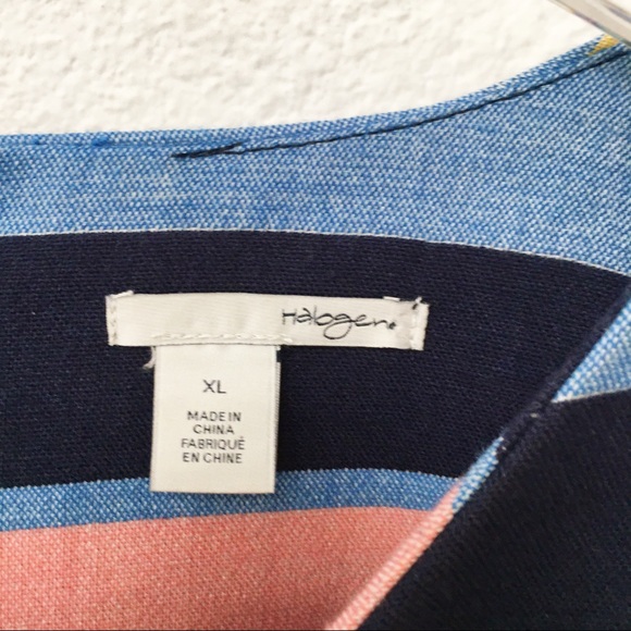 Halogen Striped Ruffle Top - Picture 4 of 6